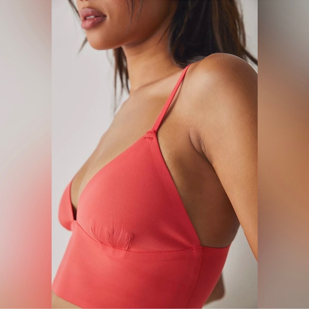Free People Sage Longline Neo Bralette in Cayenne NWT - Picture 4 of 5
